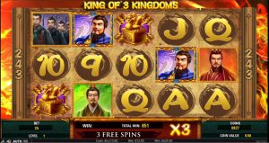 Slot machine King of 3 Kingdoms